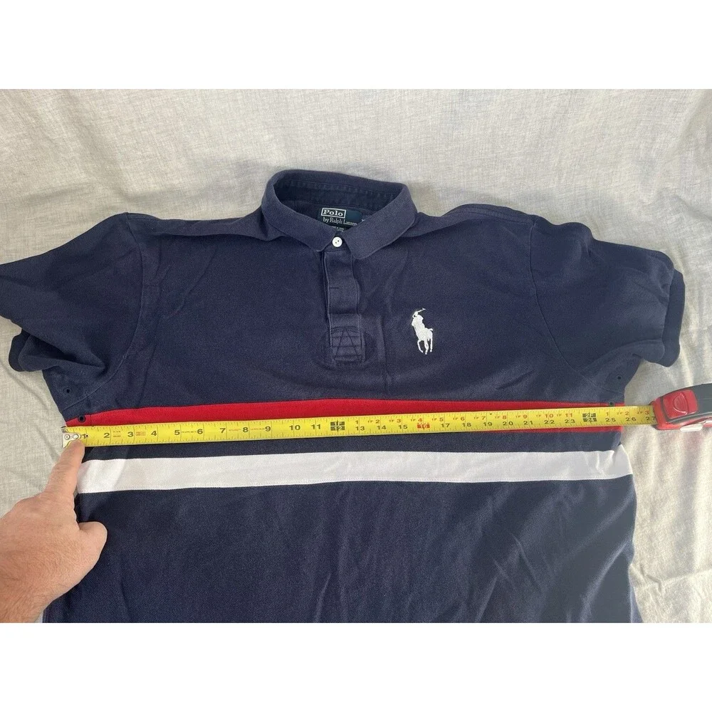 Polo Ralph Lauren Big Pony Rugby Shirt XXL America Red White Blue